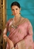 Pink silk party wear saree  4112